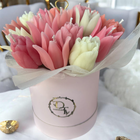 Tulip Bloom – Bouquet de Bougies Tulipes en Cire d’Abeille DT Candles