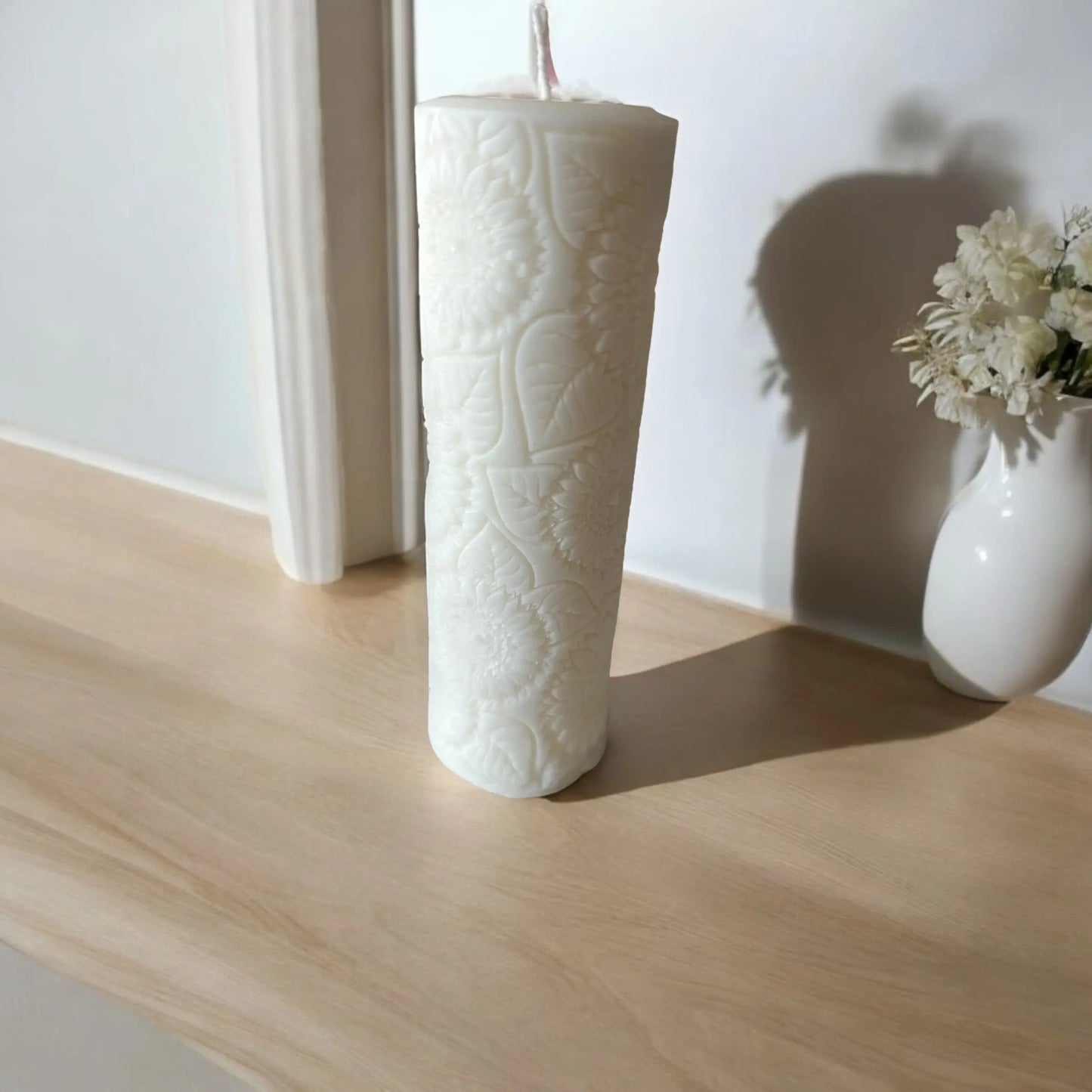 Sunflower Scented Candle – Handcrafted Pillar Candle - DT Candles
