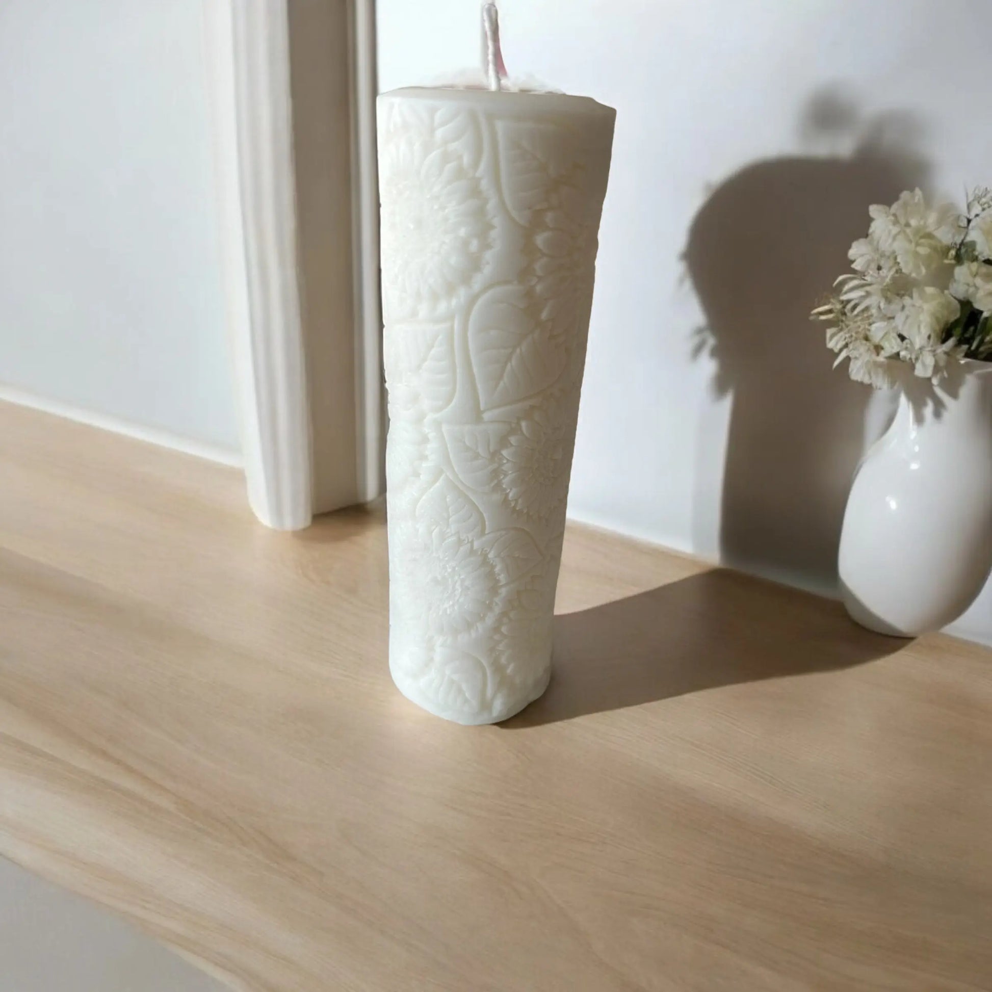 Sunflower Scented Candle – Handcrafted Pillar Candle - DT Candles