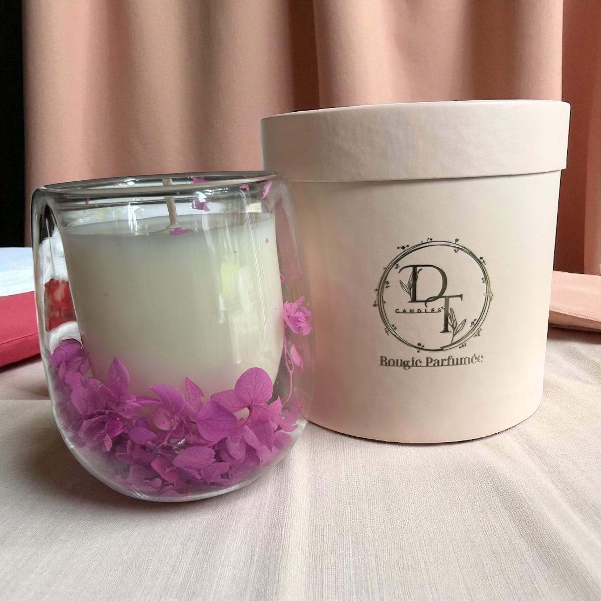 bougie florale faite à la main belgique