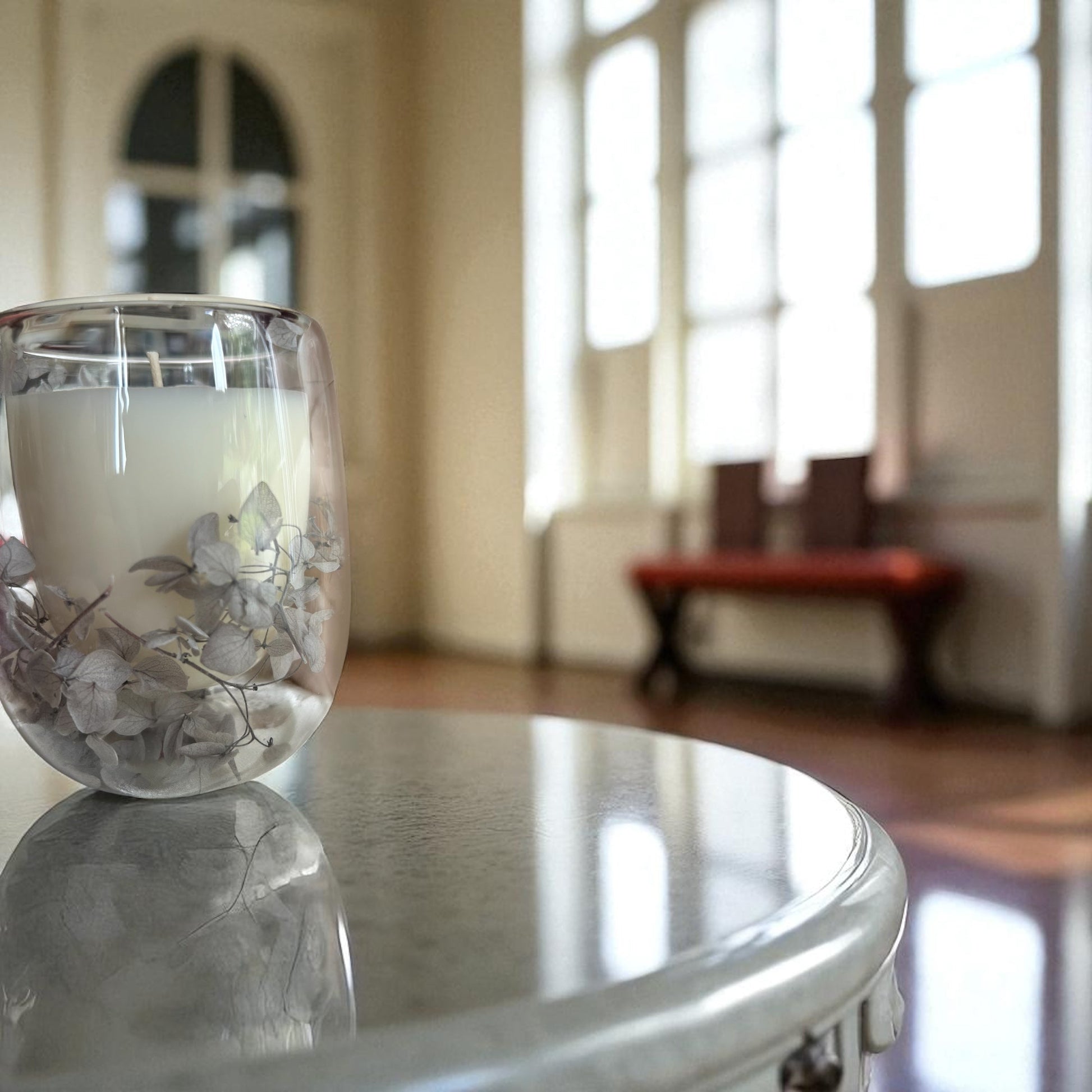 bougie florale faite à la main belgique