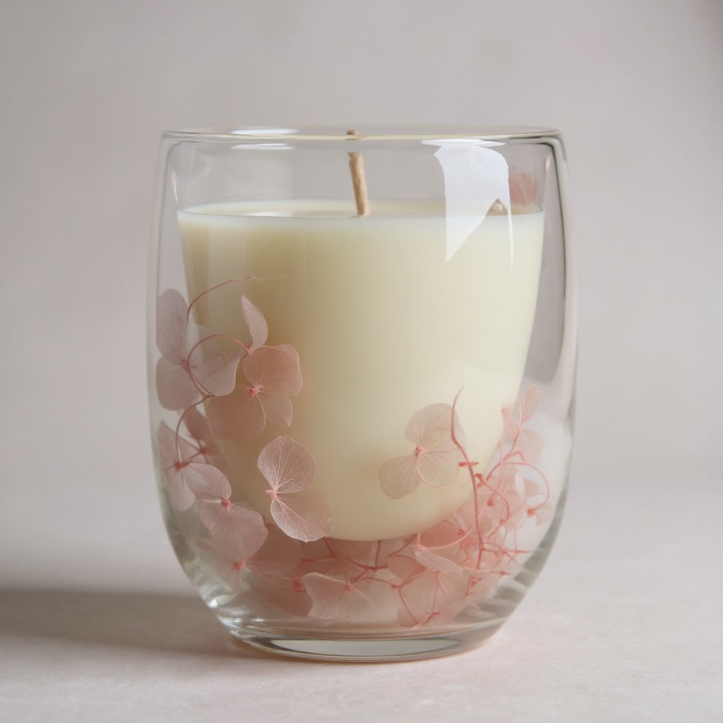 bougie florale faite à la main belgique