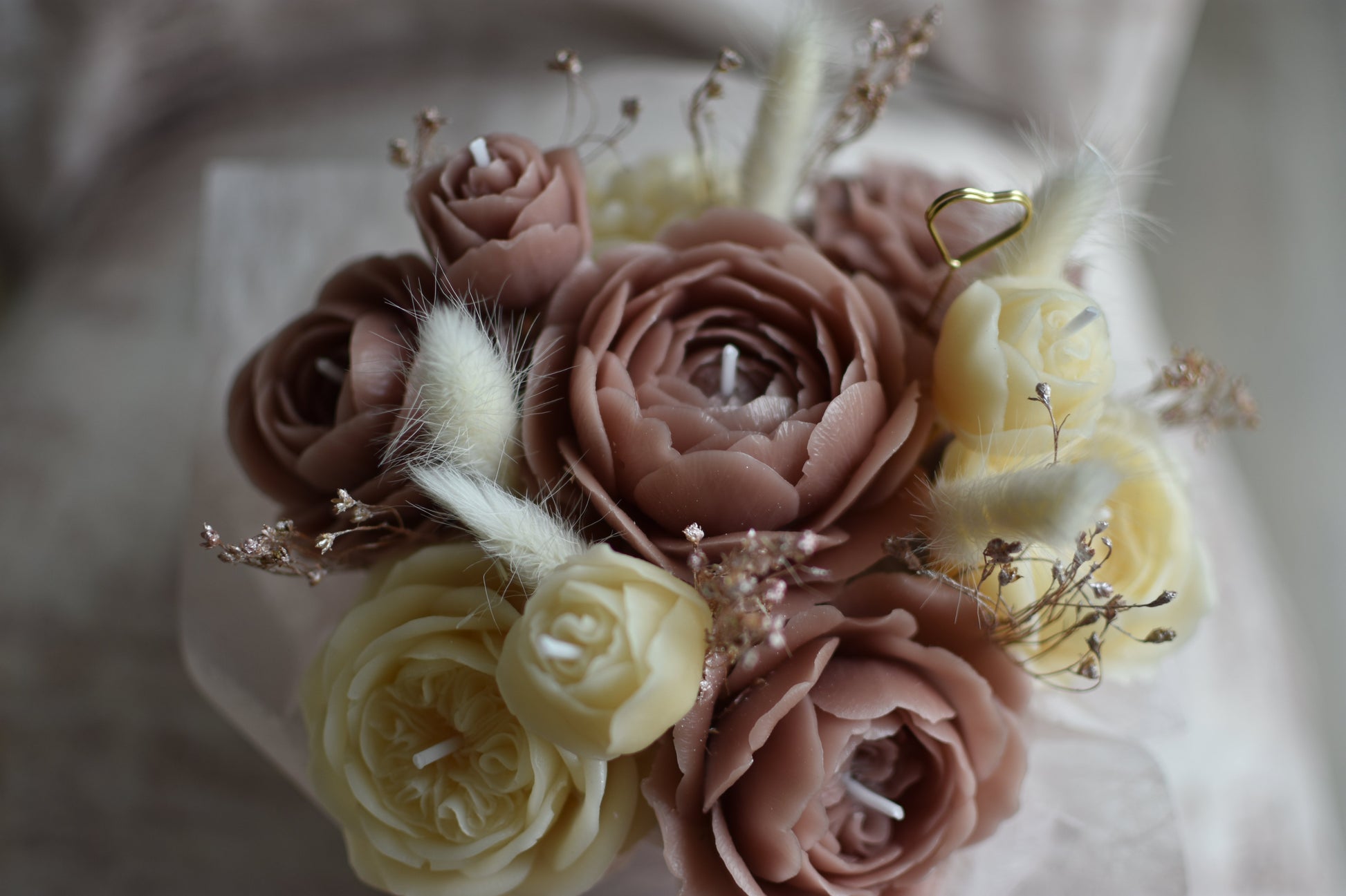Rose Pastel – Bouquet en Cire DT Candles